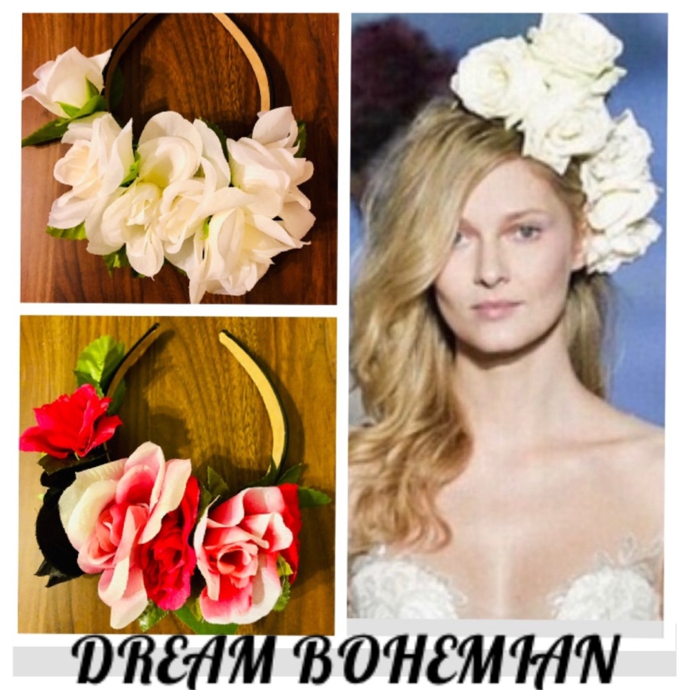 Festival Flower Crowns White NWT